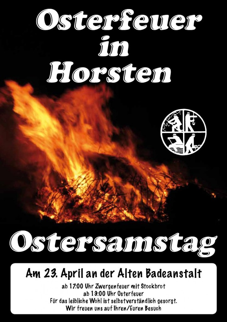 Osterfeuer 2011 in Horsten
